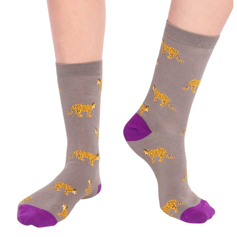 Thought Clothing Zuri Animal Bamboo Ladies Socks in a Bag SBW6704 style 2 front