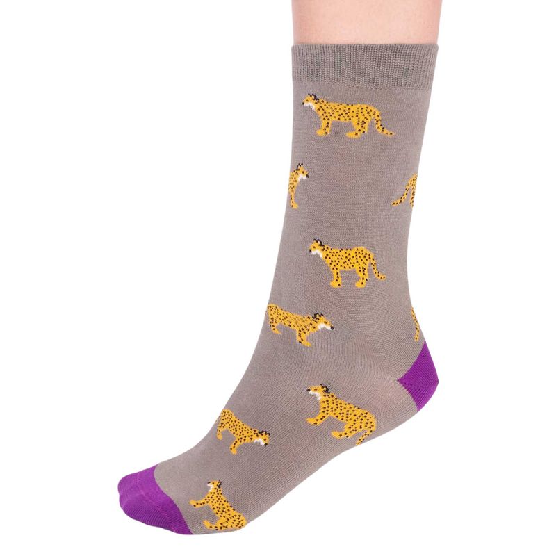 Thought Clothing Zuri Animal Bamboo Ladies Socks in a Bag SBW6704 style 2 side