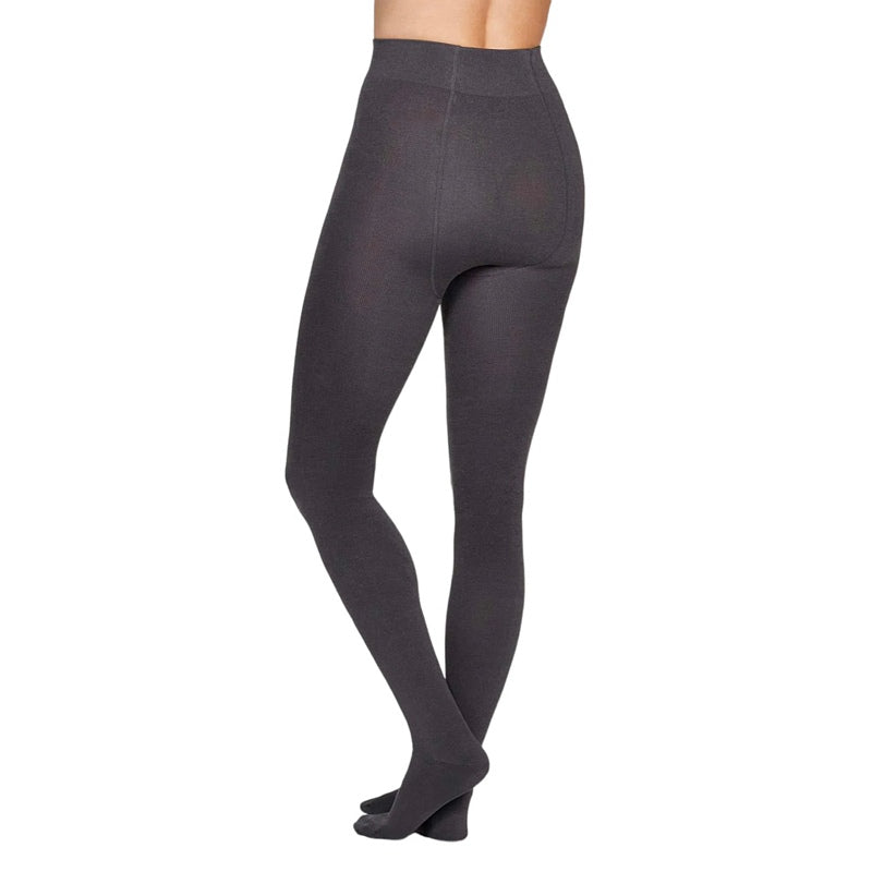 Thought Fashion Bamboo Essential Plain Tights Graphite Grey WAC3866 back
