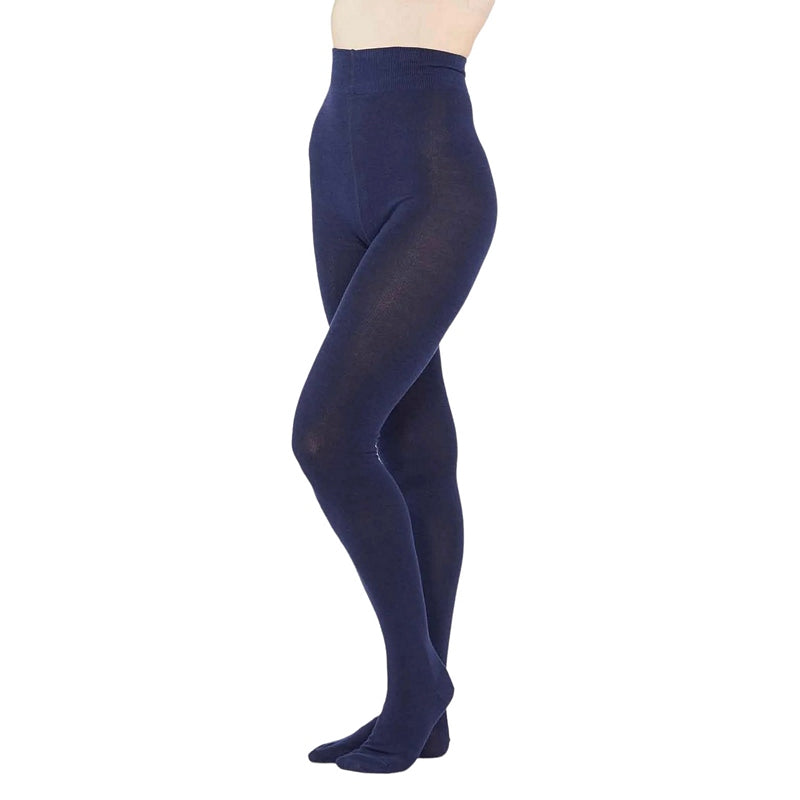 Thought Fashion Bamboo Essential Plain Tights Navy WAC3866 front