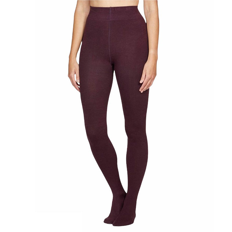 Thought Fashion Elgin Bamboo Tights Merlot Red on model front