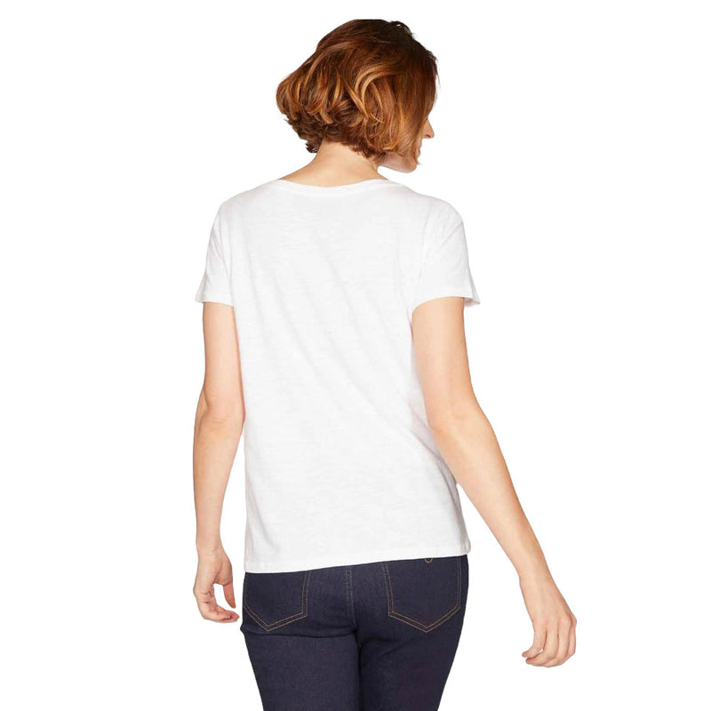 Thought Fashion Organic Cotton White T-shirt WST5717 on model back