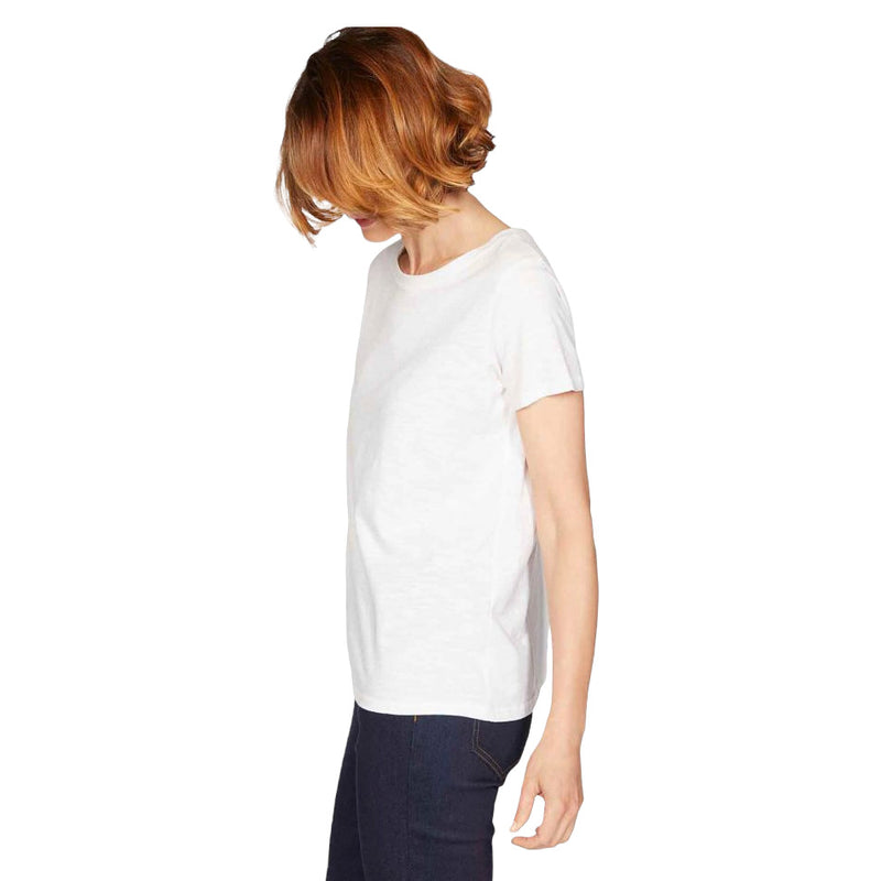 Thought Fashion Organic Cotton White T-shirt WST5717 on model side