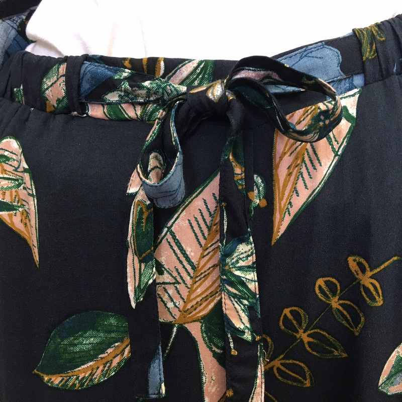 Thought Fashion Tabbie Navy Pyjamas In A Bag waist detail