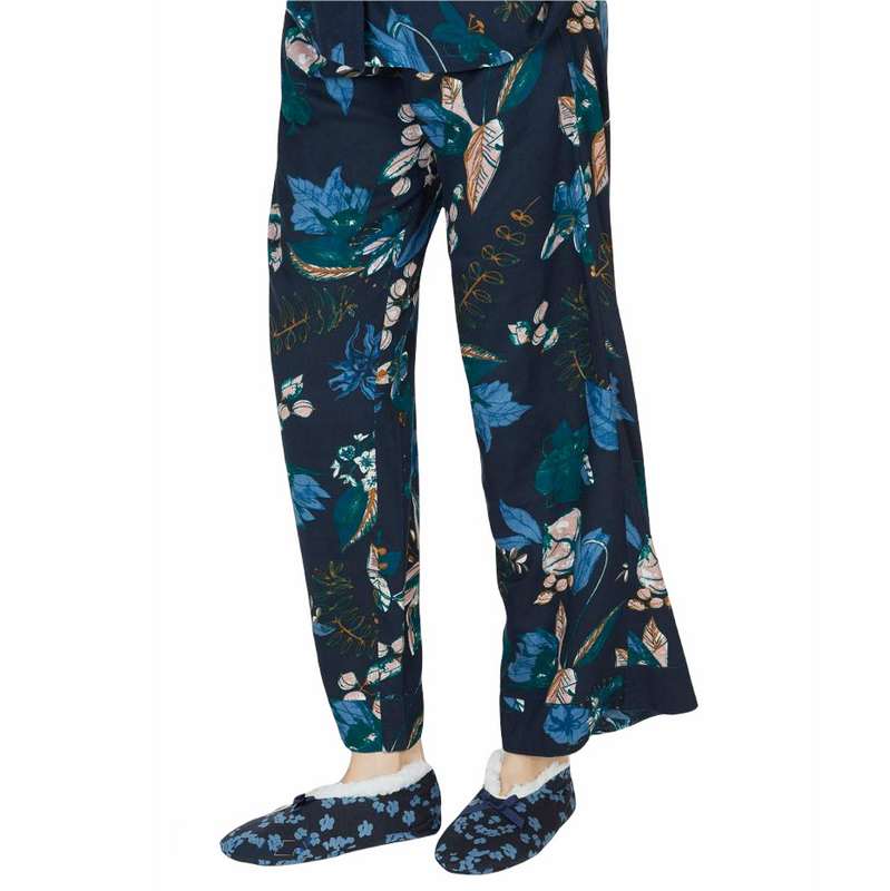 Thought Fashion Tabbie Navy Pyjamas on model bottom