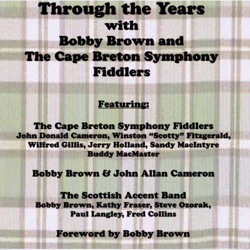 Through The Years With Bobby Brown And The Cape Breton Symphony Fiddlers CD front cover