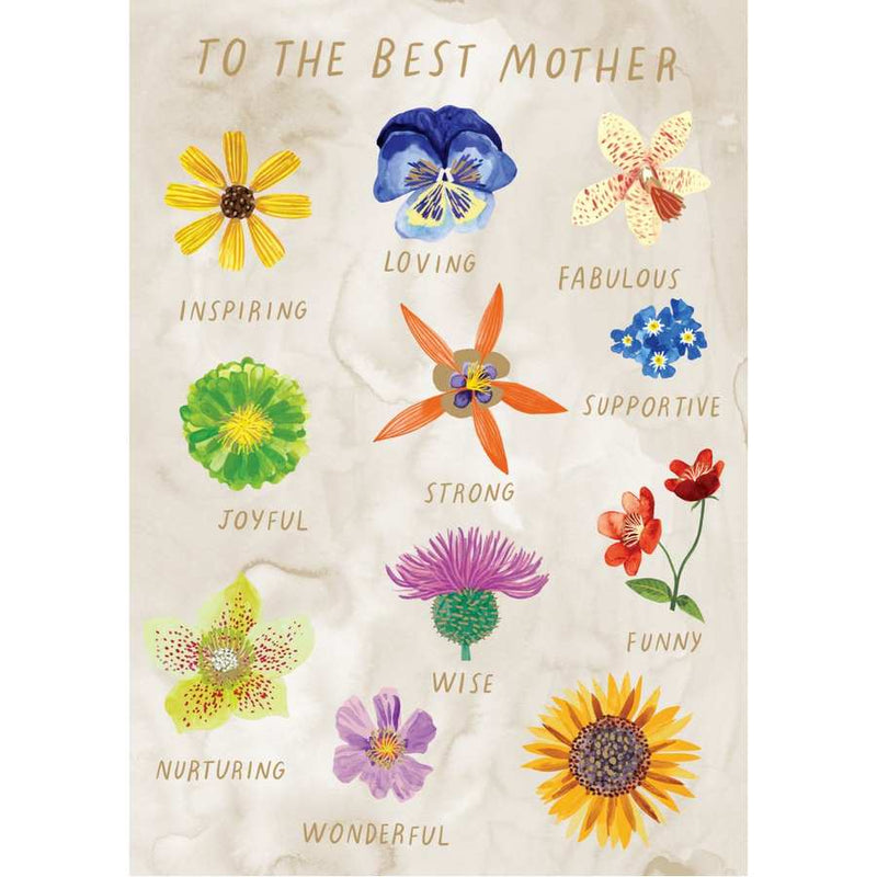 To The Best Mother Card - Inspiring Flowers GC2056M front
