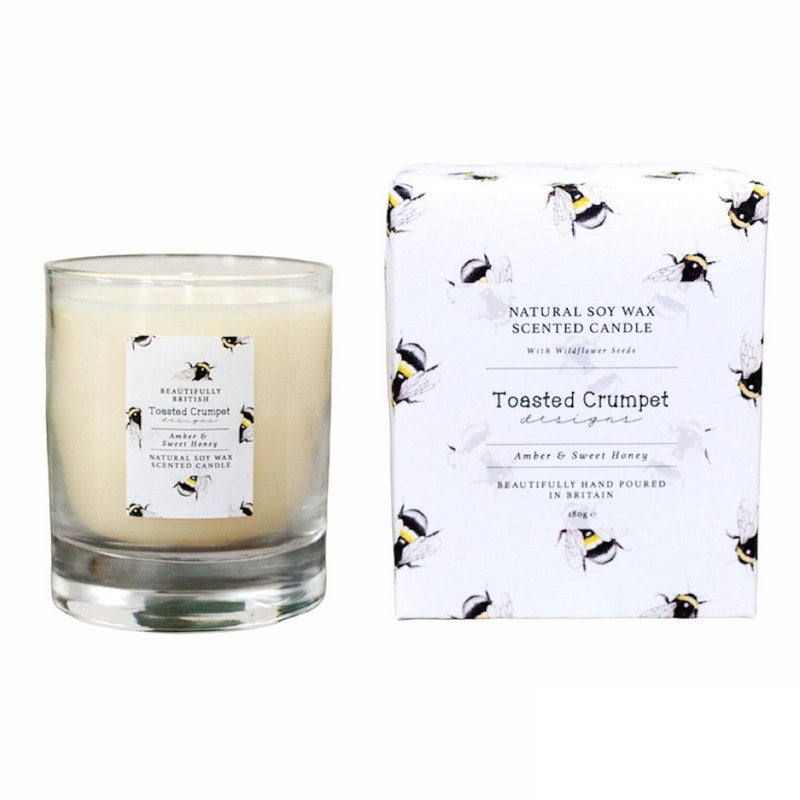 Toasted Crumpet Amber & Sweet Honey Candle with box