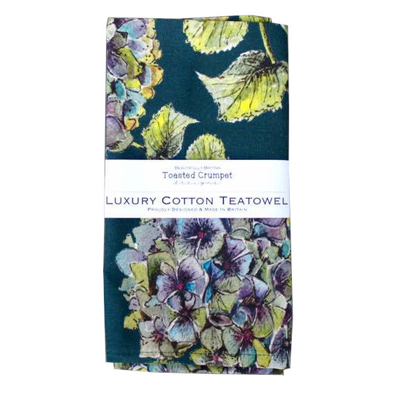 Cotton Tea Towel - Hydrangea Noir