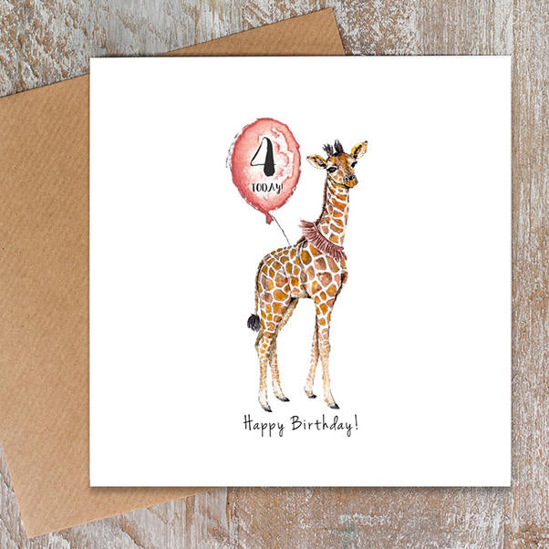 Toasted Crumpet Designs 4 Today Baby Giraffe Card PA09