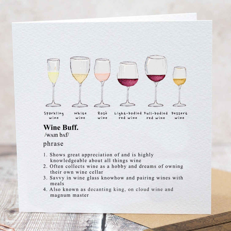 Wine Buff Greetings Card