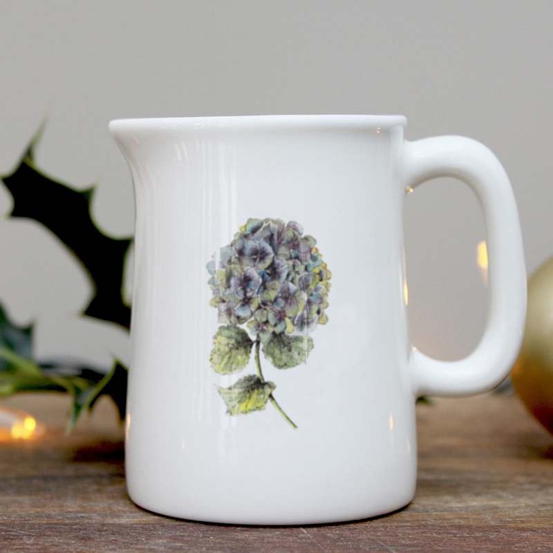 Toasted Crumpet Hydrangea mini Jug in a Gift Box FJ316 lifestyle