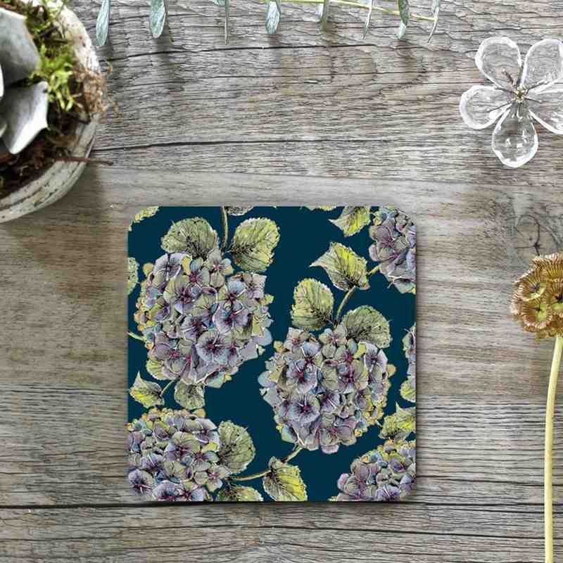 Toasted Crumpet Luxury Coaster Hydrangea Noir TWC35 lifestyle