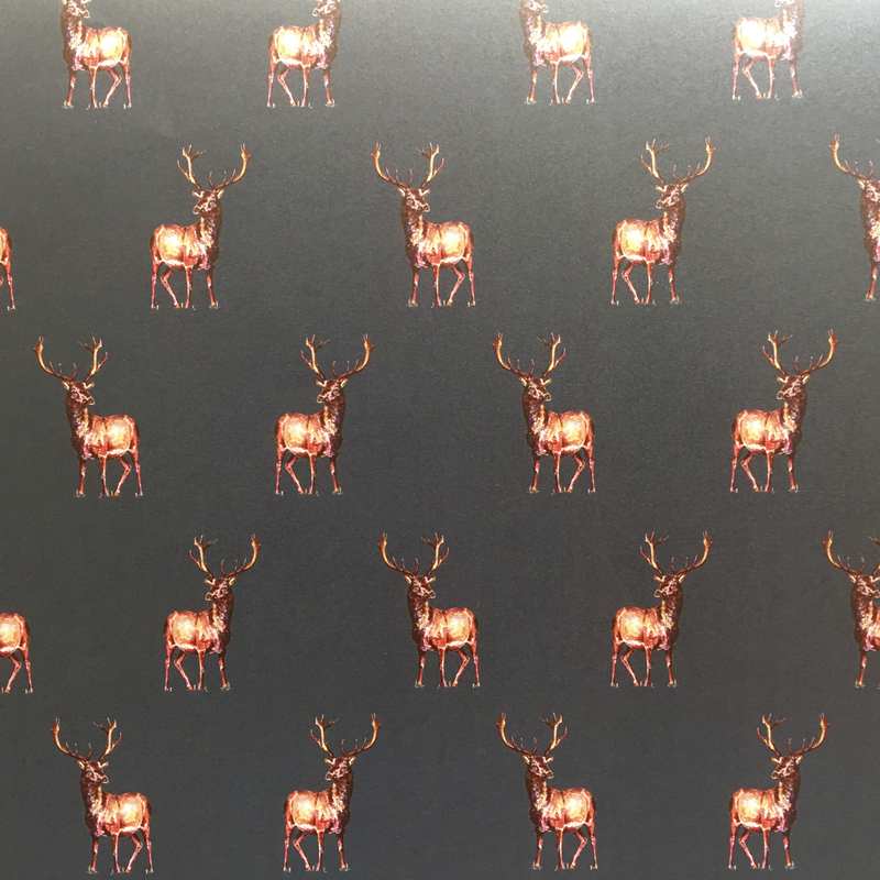 Toasted Crumpet Luxury Gift Wrap Deer Stag GW11 detail