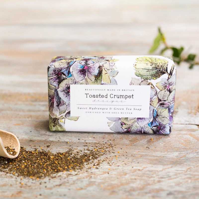 Toasted Crumpet Sweet Hydrangea & Green Tea Soap Bar SO10 lifestyle