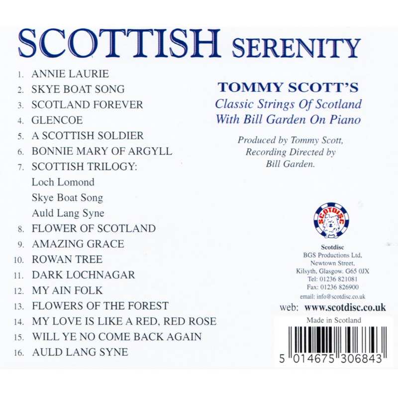 Tommy Scott Scottish Serenity CDITV684 CD back