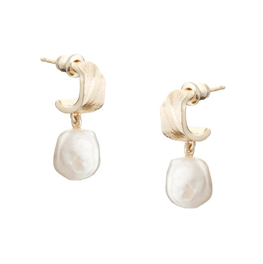 Tutti & Co Freshwater Pearl Earrings Gold EA444G main