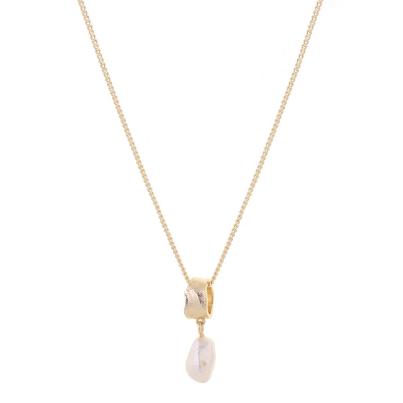 Tutti & Co Freshwater Pearl Necklace Gold Plate NE549G main