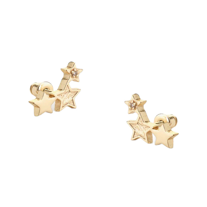Tutti & Co Jewellery Celeste Earrings Gold EA472G side