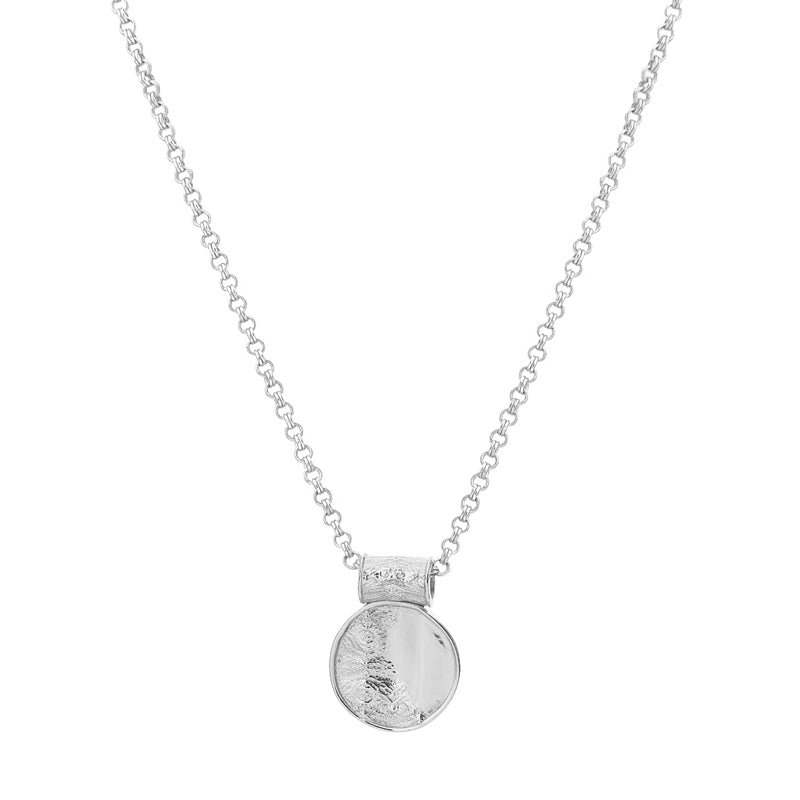 Tutti & Co Jewellery Coin Necklace Silver NE570S main