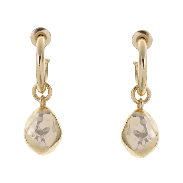 Tutti & Co Jewellery Horizon Earrings Gold EA485G front