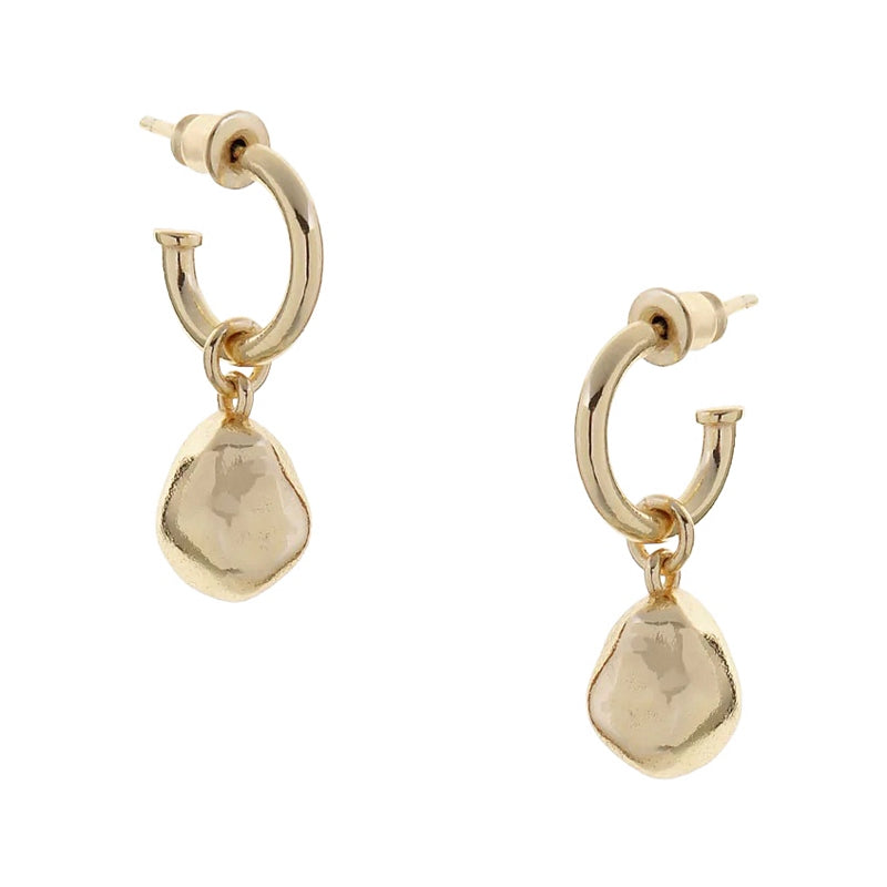 Tutti & Co Jewellery Horizon Earrings Gold EA485G side