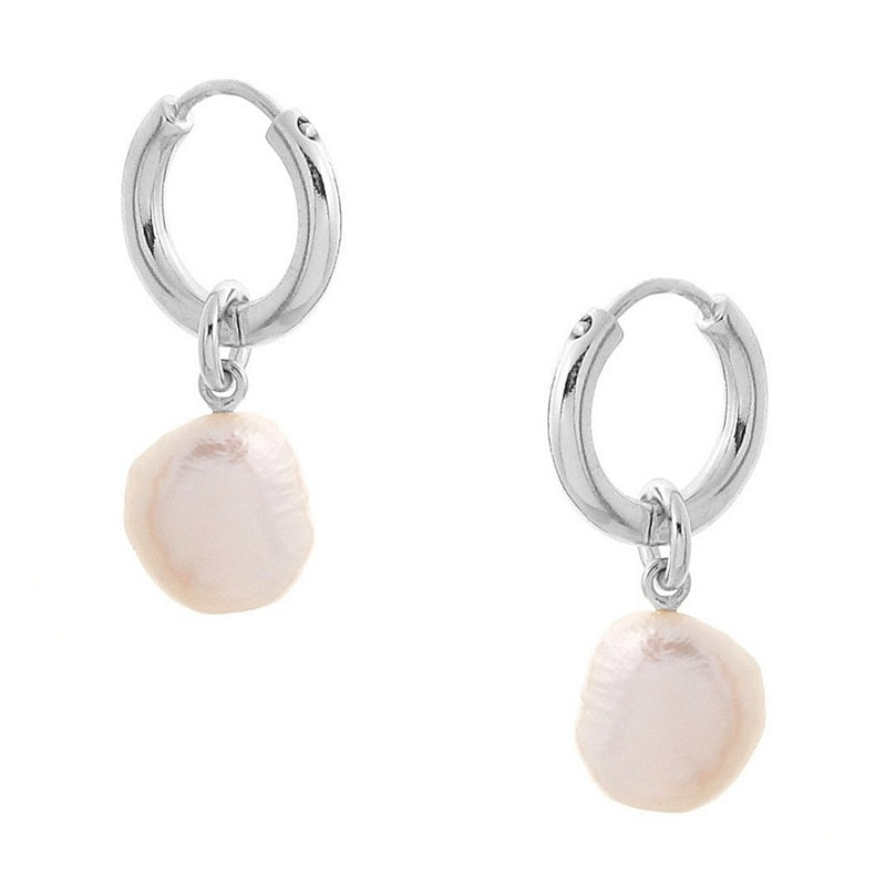 Tutti & Co Pearl Earrings Silver