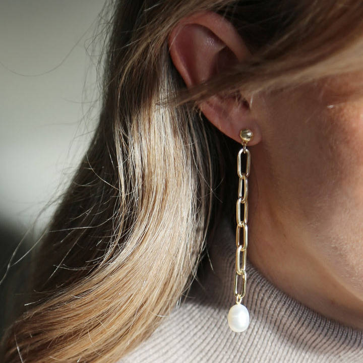 Tutti & Co Prosper Earrings Gold-Plated EA450G on model 2