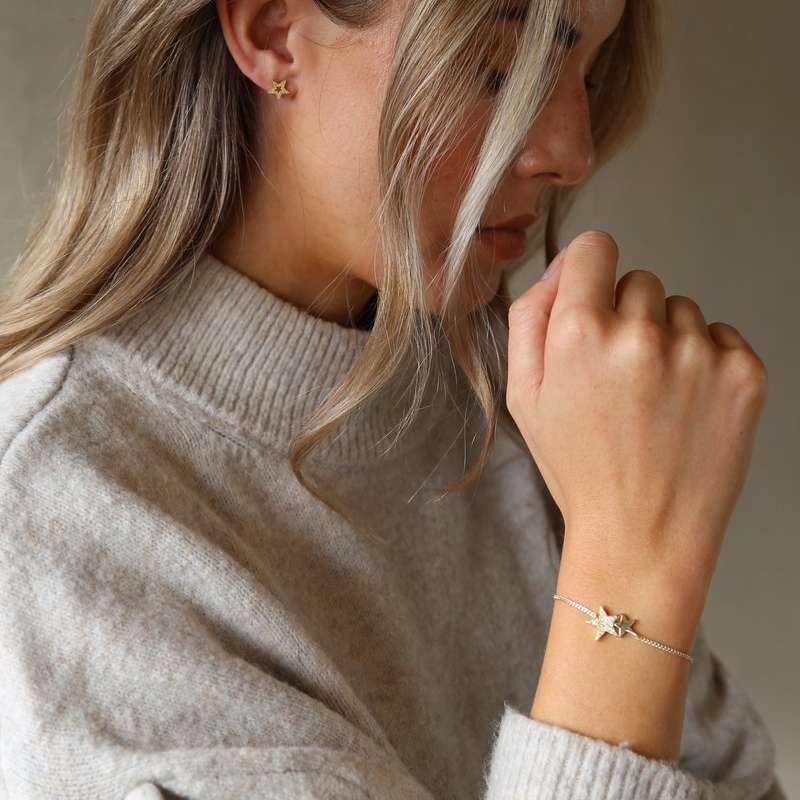 Tutti & Co Starlight Bracelet Gold BR502G on model 2