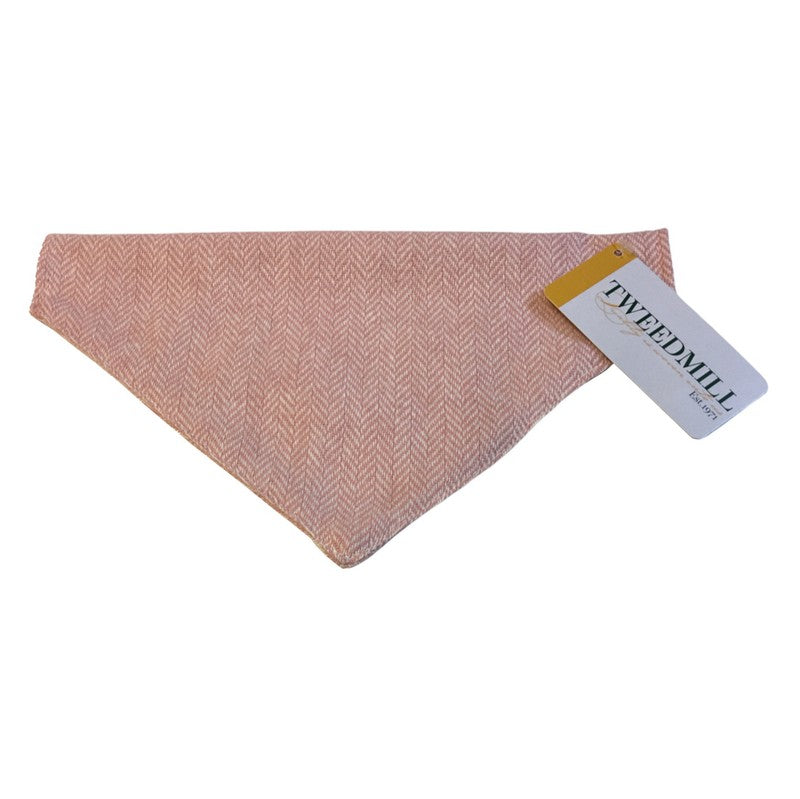 Tweedmill Dog Neckerchief Herringbone Dusky Pink PEDGNTW370 main