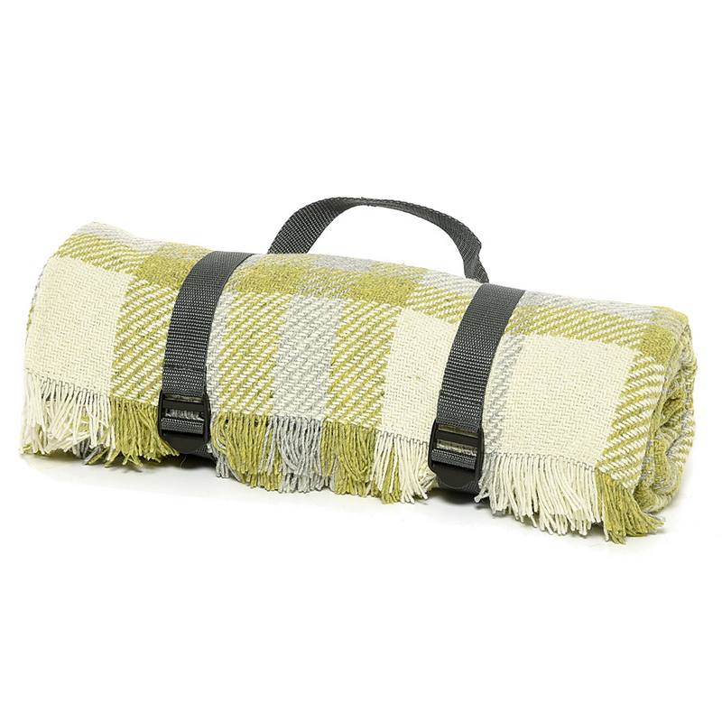 Tweedmill Textiles Rug Roll Keith Check Green and Silver OURRCK988036 main