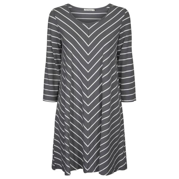Two Danes Bryce Tunic Sage and off white stripes front