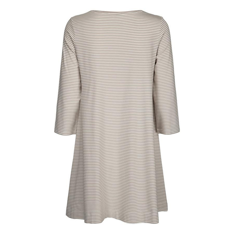 Two Danes Clothing Bryce Tunic in Dove & Soft White Stripes 33793-S393_302 back