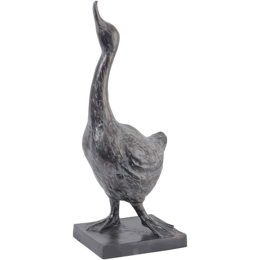 Verdigris Finish Goose Resin Sculpture 702757