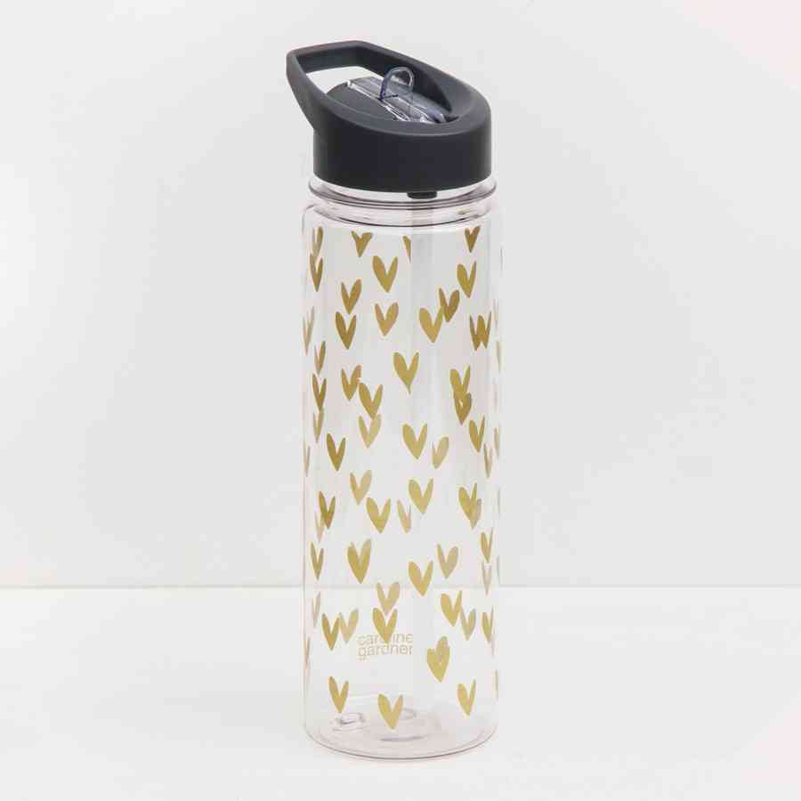 Gold Hearts Water Bottle