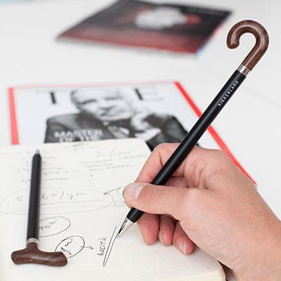 Walking Stick Pens - Old & Wise in use