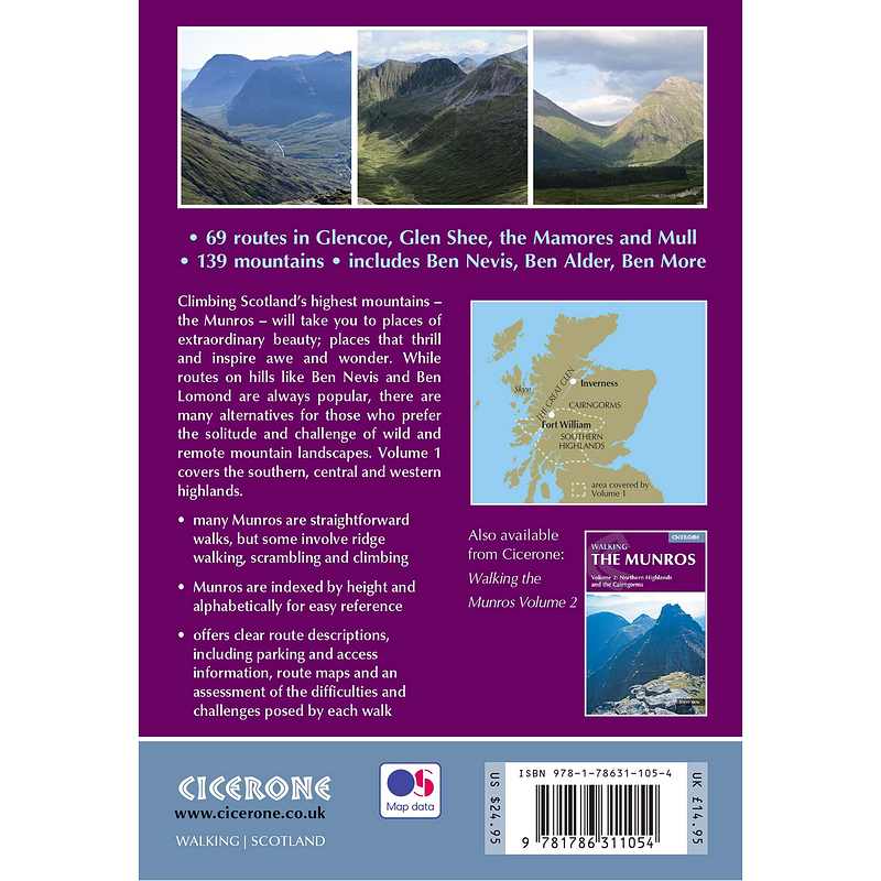 Walking the Munros Volume 1 Paperback back cover
