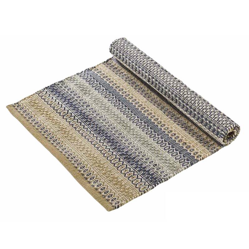 Waltons Of Yorkshire Cirrus Hall Runner Rug Blue CIRUGXB rolled