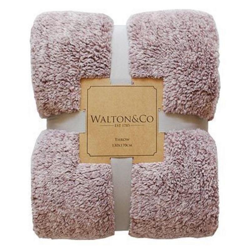 Waltons Of Yorkshire Cosy Cloud Throw Blush AWTCCB packaged