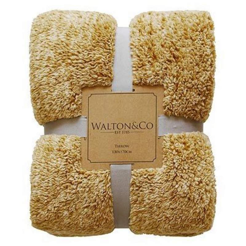 Waltons Of Yorkshire Cosy Cloud Throw in Honeycomb AWTCCH packaged