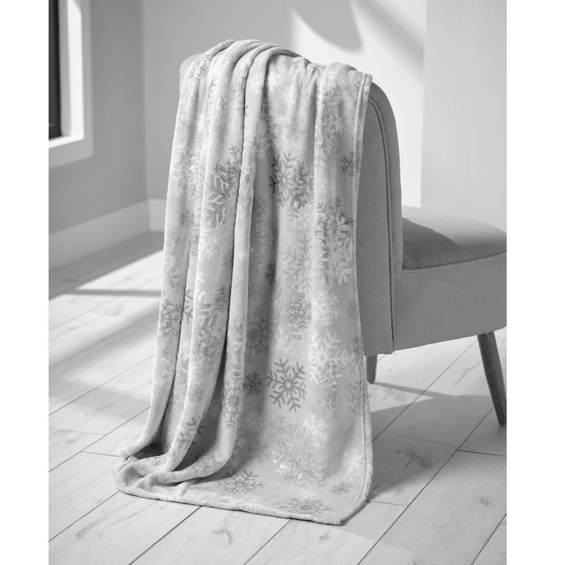 Waltons Of Yorkshire Frosted Snowflake Throw AWTFS lifestyle