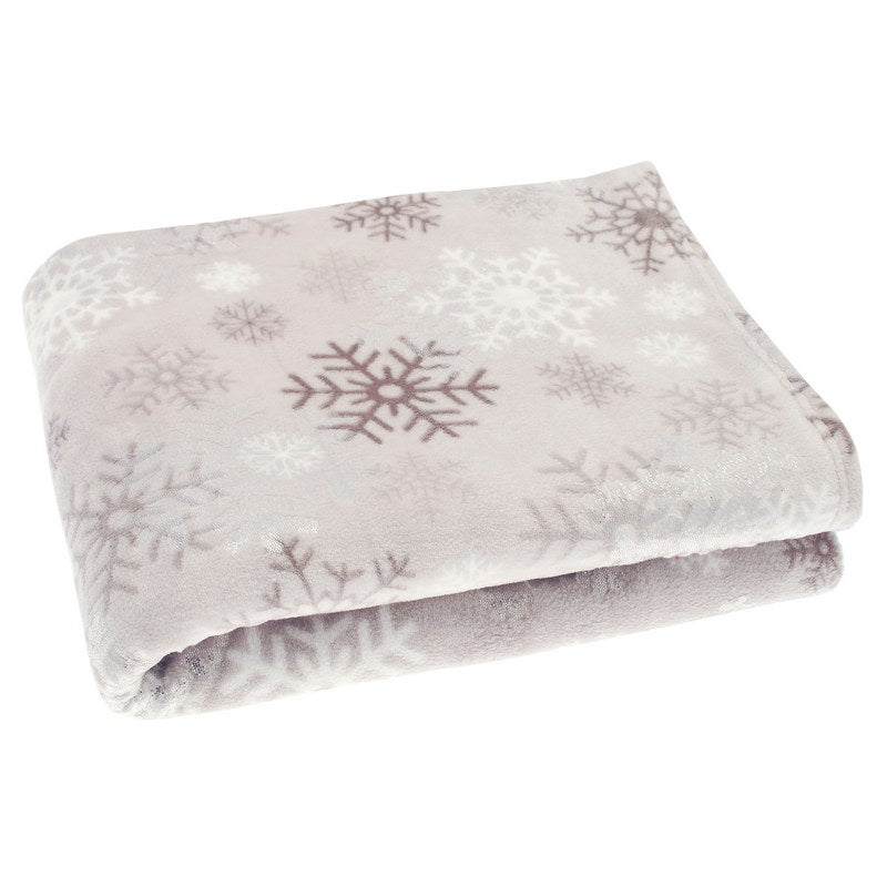 Waltons Of Yorkshire Frosted Snowflake Throw AWTFS folded