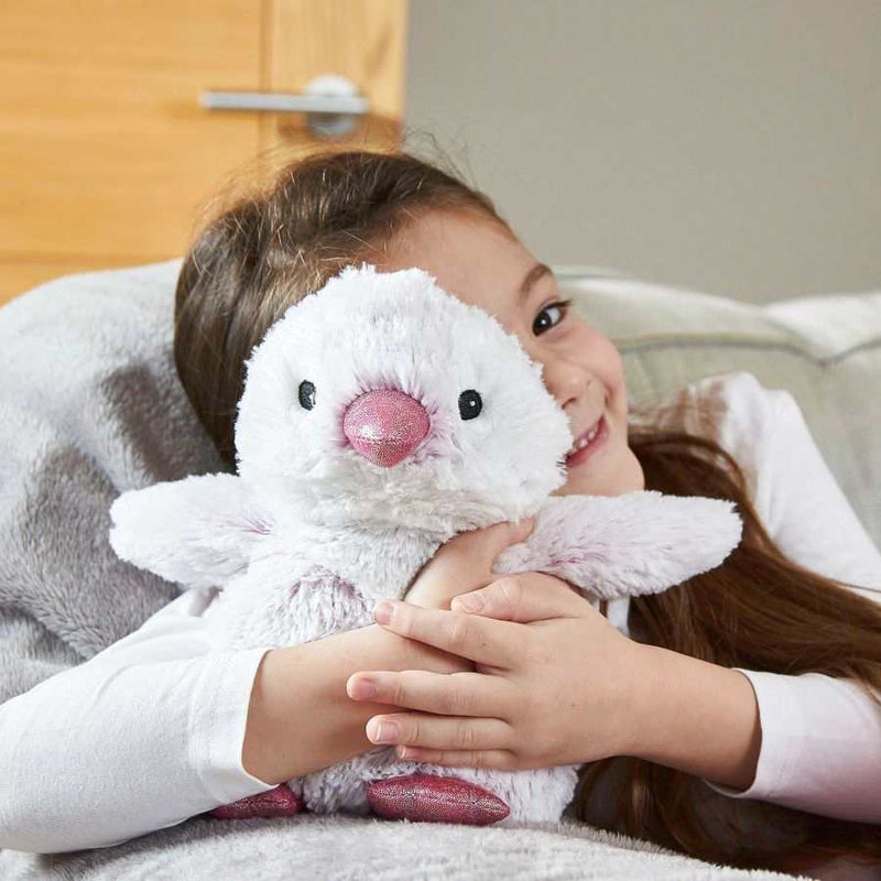 Warmies Plush Microwavable Penguin with child