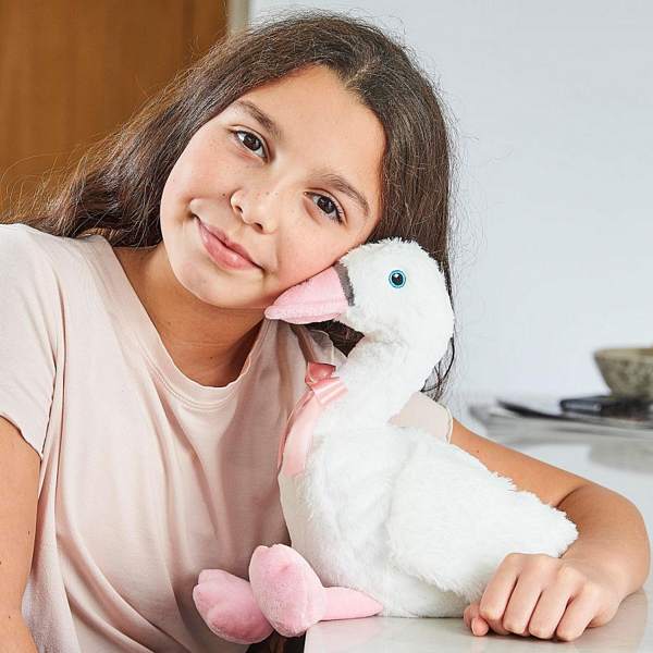 Warmies Microwaveable Plush Swan with girl