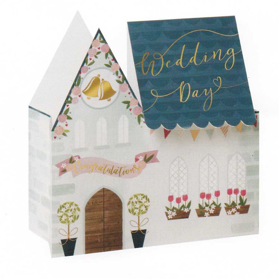 Wedding Day Congratulations 3D card open