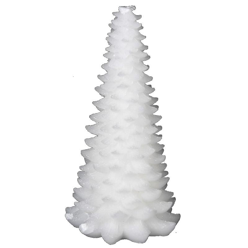White Christmas Tree Candle NEE199 front