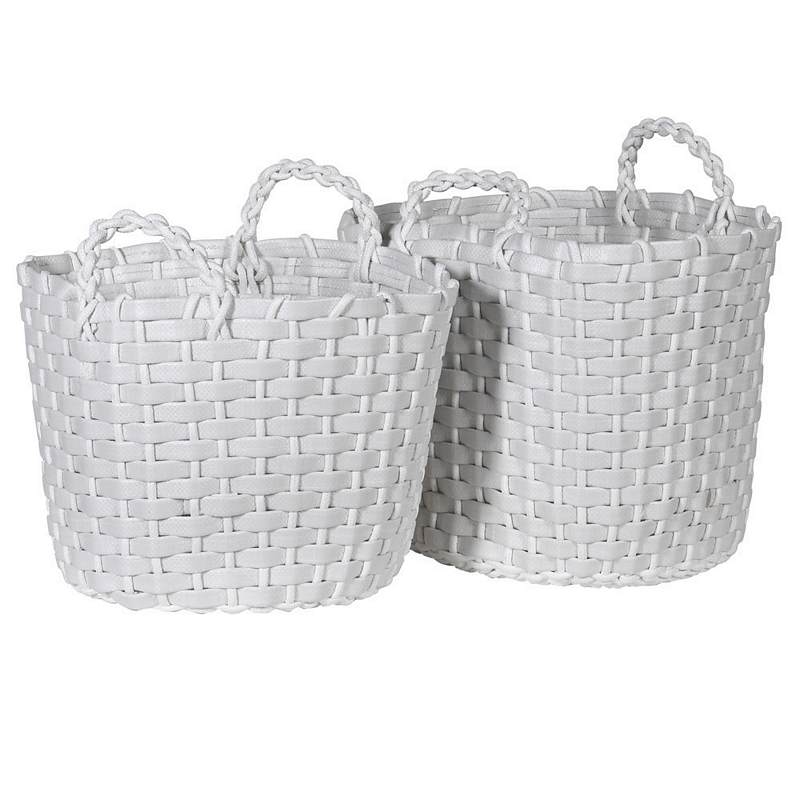 White Recycled Baskets CNG027 Large and Medium