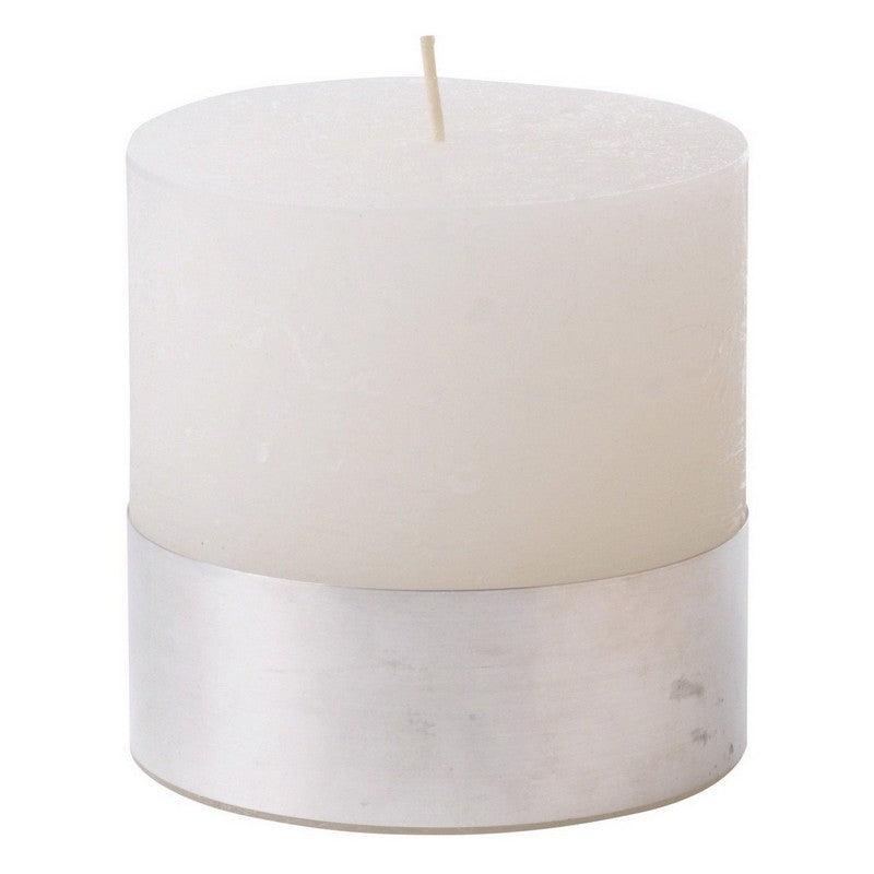 White Rustica Pillar Candle 10x10cm 700299 front