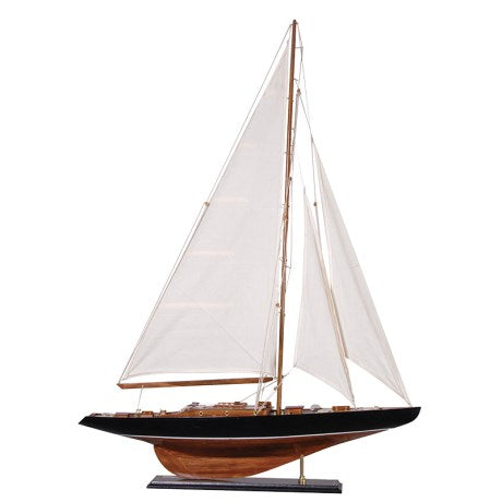 White Sailed Yacht Model 