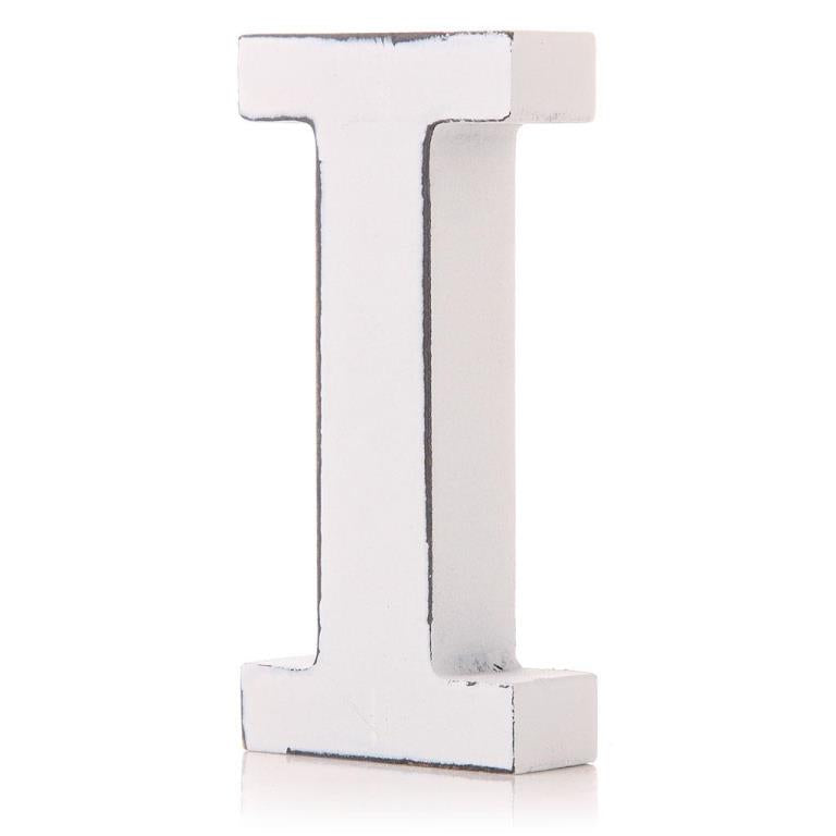 White Wooden Letter 11cm - I